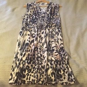 Animal print sleeveless dress